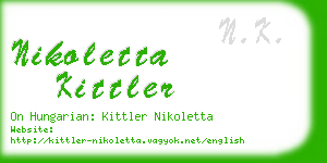 nikoletta kittler business card